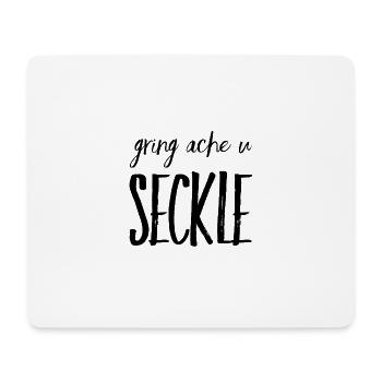 Gring ache u seckle - Mousepad (Querformat) - Weiß - Vorne