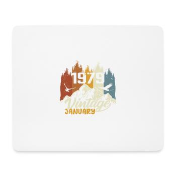 Birthday January 1979 - Gift January 1979 - Mouse Pad (horizontal) - white - Front