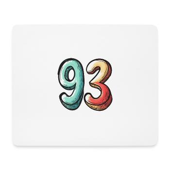 93 Number Comic - Mouse Pad (horizontal) - white - Front