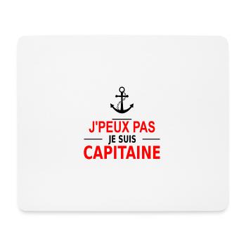 j'peux pas je suis capitaine - Mousepad (Querformat) - Weiß - Vorne