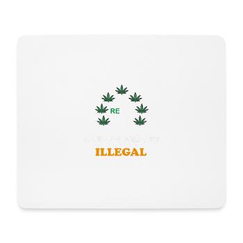 Cannabis Statement. Legalisierung. Kiffen. Gras - Mousepad (Querformat) - Weiß - Vorne