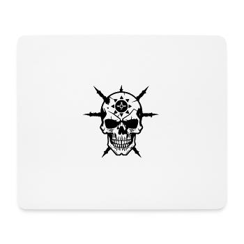 Schädel Punk Kunst - Mousepad (Querformat) - Weiß - Vorne