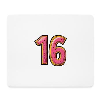 16 Number Comic - Mouse Pad (horizontal) - white - Front