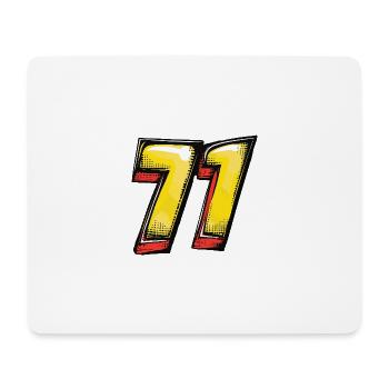 71 Number Comic - Mouse Pad (horizontal) - white - Front