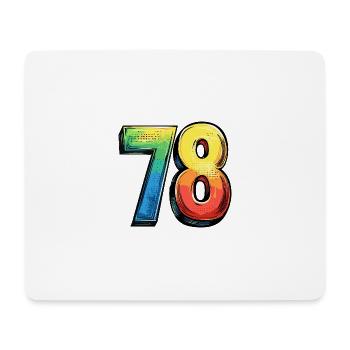 78 Number Comic - Mouse Pad (horizontal) - white - Front