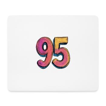 Bande dessinée à 95 numéros - Tapis de souris (format paysage) - blanc - Devant