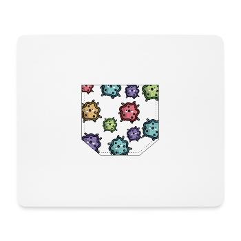 Breast pocket bacteria gift idea - Mouse Pad (horizontal) - white - Front