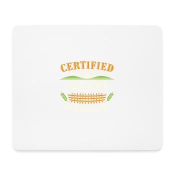 Certified Donkey Specialist Farmer Funny Farming - Mouse Pad (horizontal) - white - Front