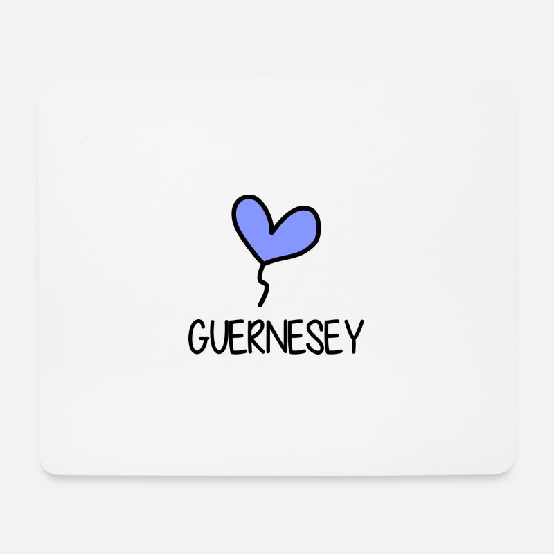 GUERNESEY. ROYAUME-UNI. ANGLETERRE - Tapis de souris (format paysage) - blanc