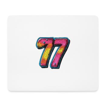 77 Number Comic - Mouse Pad (horizontal) - white - Front
