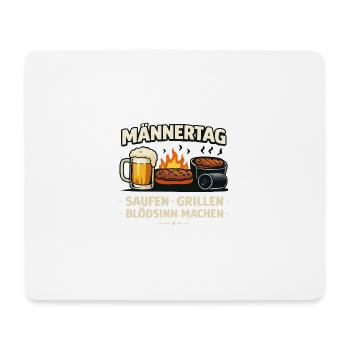 MännerTag Grillgaudi Design - Mousepad (Querformat) - Weiß - Vorne