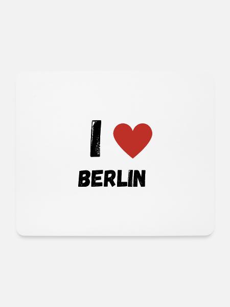 I Love Berlin - Mousepad (Querformat) - Weiß