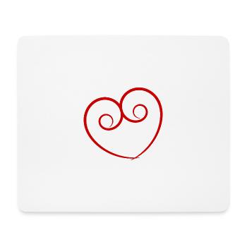 MOTHER's DAY. HAPPY MOTHER'S DAY. MOM. HEART - Mouse Pad (horizontal) - white - Front