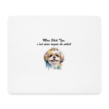 Shih Tzu rayon de soleil - Tapis de souris (format paysage) - blanc - Devant