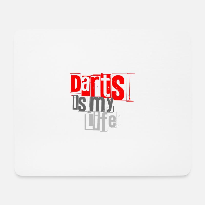Dart,Darts is my Life 1 - Mouse Pad (horizontal) - white