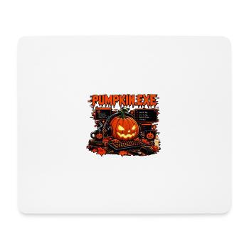 PUMPKIN.EXE – Halloween Gamer & IT Kürbis - Mousepad (Querformat) - Weiß - Vorne