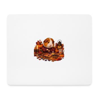 Meerschweinchen legt ein Herbstpuzzle - Mousepad (Querformat) - Weiß - Vorne