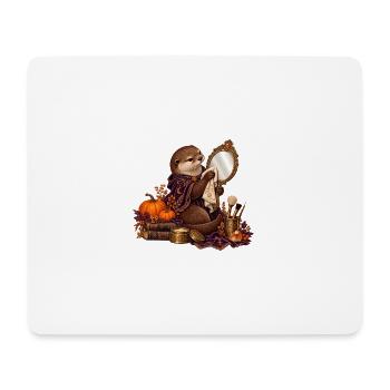 Otter restauriert einen antiken Handspiegel - Mousepad (Querformat) - Weiß - Vorne