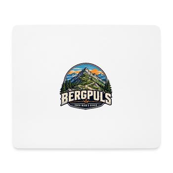 Bergpuls – Oben wird es ruhig - Mousepad (Querformat) - Weiß - Vorne