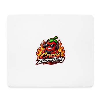 CrazyZockerDaddy - Mousepad (Querformat) - Weiß - Vorne