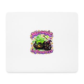 Meowagic in Progress – Katzenzauber Neon - Mousepad (Querformat) - Weiß - Vorne