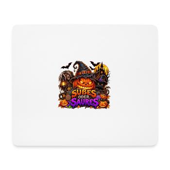 Süßes oder Saures Halloween Kürbis - Mousepad (Querformat) - Weiß - Vorne