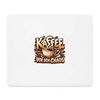 Kaffee vor dem Chaos Lustiges Geschenk für Freunde - Mousepad (Querformat) - Weiß - Vorne