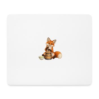 Fuchs rührt Butter im Butterfass - Mousepad (Querformat) - Weiß - Vorne