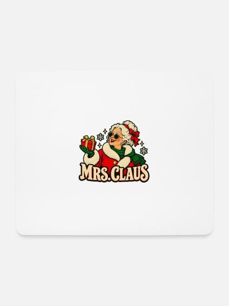 Mrs Claus Vintage Weihnacht - Mousepad (Querformat) - Weiß