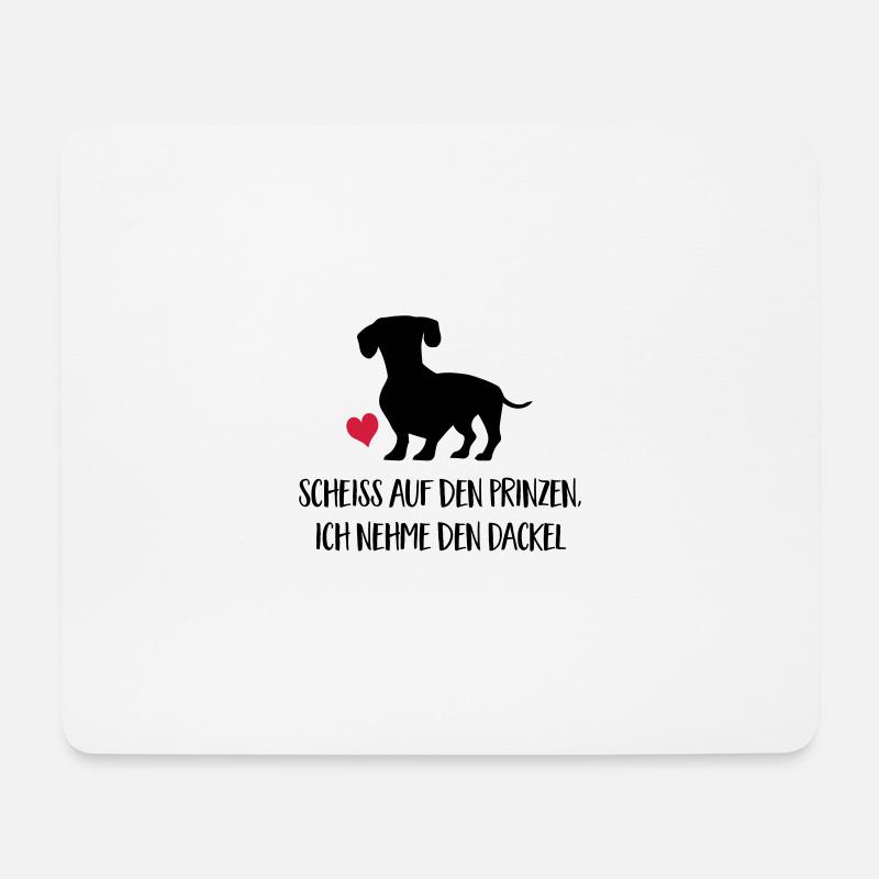 dackel - Mousepad (Querformat) - Weiß
