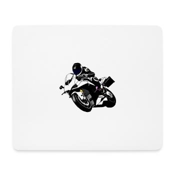 motocyclette - Tapis de souris (format paysage) - blanc - Devant