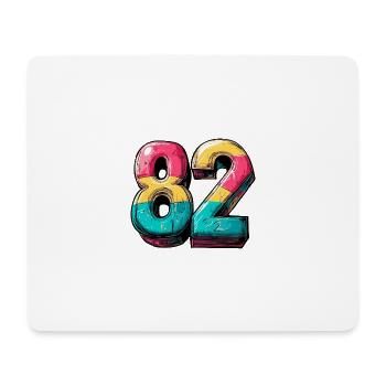 82 Number Comic - Mouse Pad (horizontal) - white - Front