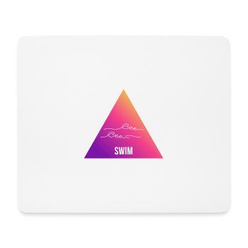 Schwimmen Gradient Dreieck Wellen - Mousepad (Querformat) - Weiß - Vorne
