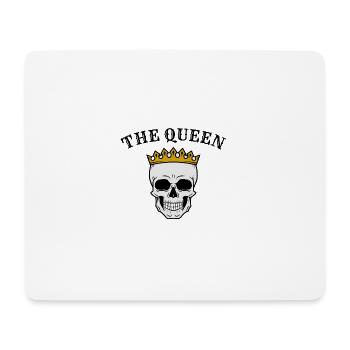 La reine le crâne la reine - Tapis de souris (format paysage) - blanc - Devant