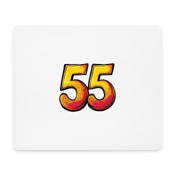 55 Number Comic - Mouse Pad (horizontal) - white - Front