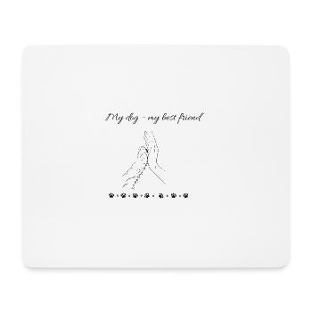 Mon chien mon meilleur ami - Tapis de souris (format paysage) - blanc - Devant