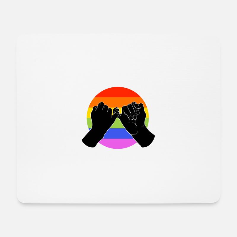 Gay Pride - Mousepad (Querformat) - Weiß