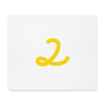 2 Numéro deux - Tapis de souris (format paysage) - blanc - Devant