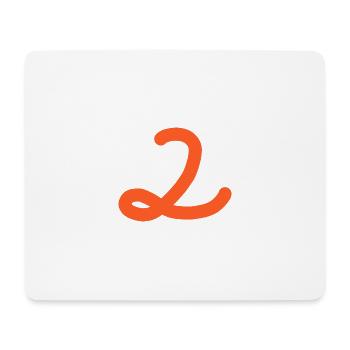 2 Numéro deux - Tapis de souris (format paysage) - blanc - Devant