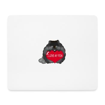 I love my Pom black - Mouse Pad (horizontal) - white - Front