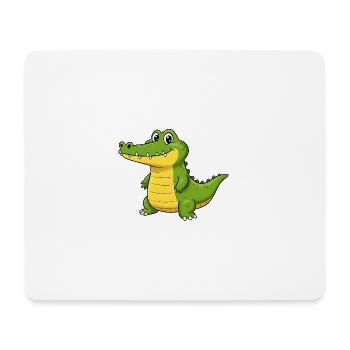 Animal Cartoon Crocodile - Mouse Pad (horizontal) - white - Front