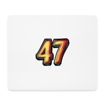 47 Number Comic - Mouse Pad (horizontal) - white - Front