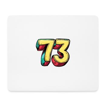 Bande dessinée à 73 numéros - Tapis de souris (format paysage) - blanc - Devant
