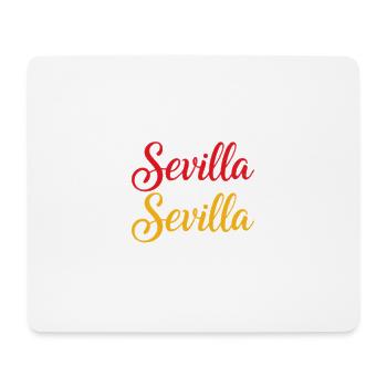 Sevilla Script Duo Rouge Jaune Rétro - Tapis de souris (format paysage) - blanc - Devant