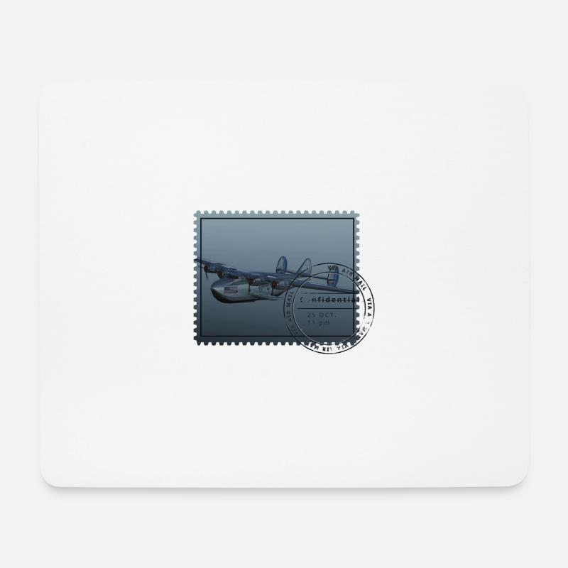 Historische Briefmarke clipper air mail - Mousepad (Querformat) - Weiß