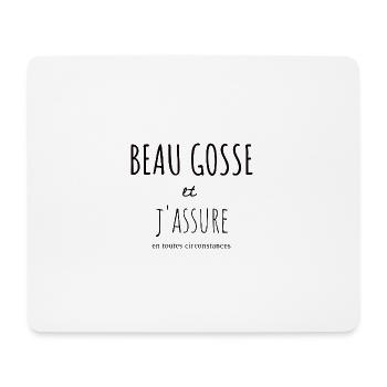 Tee-shirt beau gosse - Tapis de souris (format paysage) - blanc - Devant