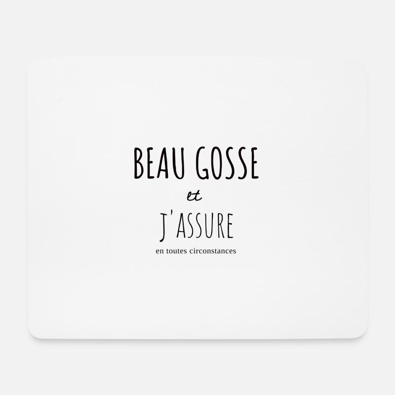 Tee-shirt beau gosse - Tapis de souris (format paysage) - blanc