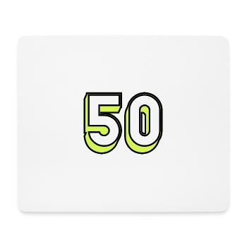 50. 50 YEARS. 50th ANNIVERSARY. BIRTHDAY 50 YEARS. - Mouse Pad (horizontal) - white - Front