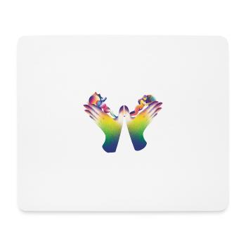 Rainbow Hands of Care - Mouse Pad (horizontal) - white - Front