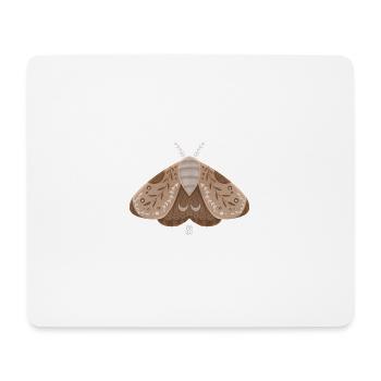 Earthy moth with botanical pattern - Mouse Pad (horizontal) - white - Front
